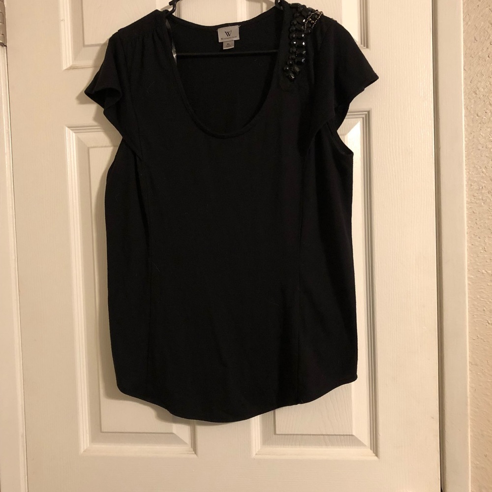 Beaded black blouse